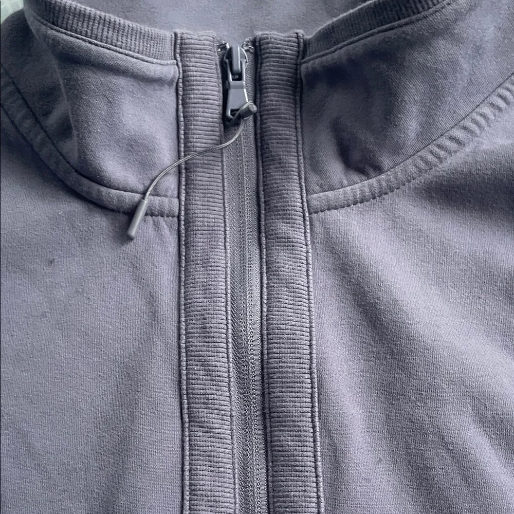 Classic Zip-Up Sweater in Purple - Picture 3 of 4